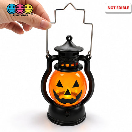 Halloween Jack O Lantern Light Up Lantern with Handle Fall Decoration - Fake Food