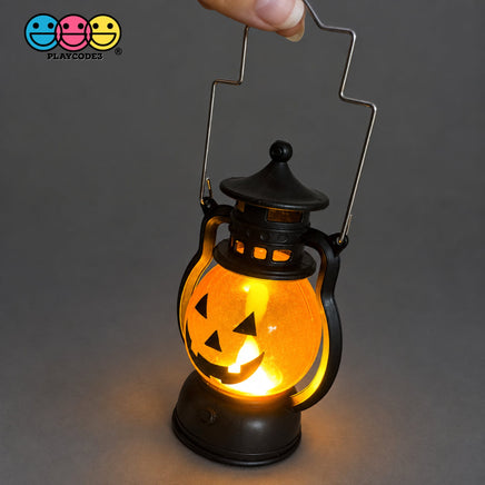 Halloween Jack O Lantern Light Up Lantern with Handle Fall Decoration - Fake Food
