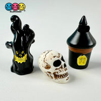 Halloween Miniature Skull Head Ghost Tree Haunted House 3D Holiday 4Pcs Cabochons Decoden Charm 10