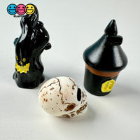 Halloween Miniature Skull Head Ghost Tree Haunted House 3D Holiday 4Pcs Cabochons Decoden Charm 10