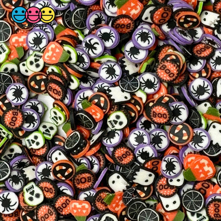 Halloween Mix Ghost Spiders Jack-O-Lanterns Ghouls And Candy Corn Fake Clay Sprinkles Decoden Fimo