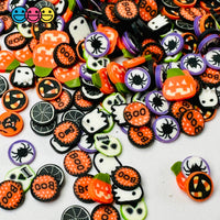 Halloween Mix Ghost Spiders Jack-O-Lanterns Ghouls And Candy Corn Fake Clay Sprinkles Decoden Fimo