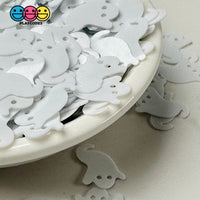 Halloween White Ghost Spooky Glitter Plastic Decoden Table Funfetti