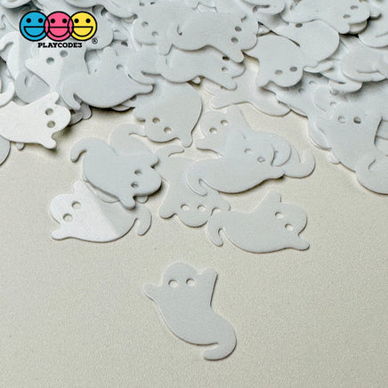 Halloween White Ghost Spooky Glitter Plastic Decoden Table Funfetti