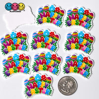 Happy Easter Theme Bunny Rabbit Eggs Planars Holiday Planar Decoden 10 Pcs Happy Easter
