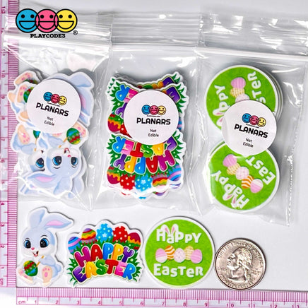 Happy Easter Theme Bunny Rabbit Eggs Planars Holiday Planar Decoden 10 Pcs