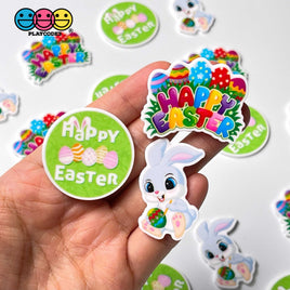 Happy Easter Theme Bunny Rabbit Eggs Planars Holiday Planar Decoden 10 Pcs