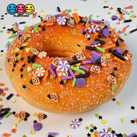 Happy Jack-O-Lantern Halloween Mix Fimo Glitter Stars Diamonds Fake Polymer Clay Sprinkles Jimmies
