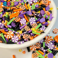 Happy Jack-O-Lantern Halloween Mix Fimo Glitter Stars Diamonds Fake Polymer Clay Sprinkles Jimmies