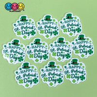Happy Saint Patricks Day Leprechaun Hat Planar Flatback Cabochon