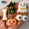 Haunted House Ghost Bones Eyes And Jack-O-Lantern Charm Plastic Party Favors Halloween Cabochons 10