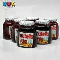 Hazelnut Spread Jar Miniature Can Dollhouse Fake Mini Charm Cabochons 10 Pcs