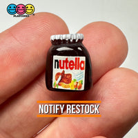 Hazelnut Spread Jar Miniature Can Dollhouse Fake Mini Charm Cabochons 10 Pcs