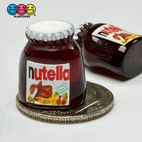 Hazelnut Spread Jar Miniature Can Dollhouse Fake Mini Charm Cabochons 10 Pcs