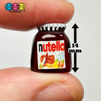 Hazelnut Spread Jar Miniature Can Dollhouse Fake Mini Charm Cabochons 10 Pcs