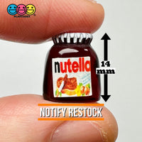 Hazelnut Spread Jar Miniature Can Dollhouse Fake Mini Charm Cabochons 10 Pcs