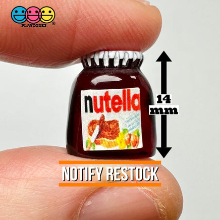Hazelnut Spread Jar Miniature Can Dollhouse Fake Mini Charm Cabochons 10 Pcs