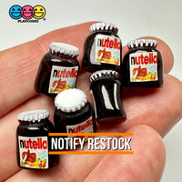 Hazelnut Spread Jar Miniature Can Dollhouse Fake Mini Charm Cabochons 10 Pcs