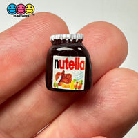 Hazelnut Spread Jar Miniature Can Dollhouse Fake Mini Charm Cabochons 10 Pcs