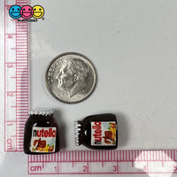 Hazelnut Spread Jar Miniature Can Dollhouse Fake Mini Charm Cabochons 10 Pcs