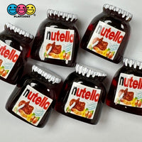 Hazelnut Spread Jar Miniature Can Dollhouse Fake Mini Charm Cabochons 10 Pcs