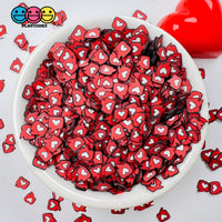 Heart Comic Book Speech Bubble Fimo Faux Sprinkle Mix Valentines Day Fake Bake Funfetti