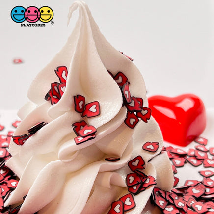 Heart Comic Book Speech Bubble Fimo Faux Sprinkle Mix Valentines Day Fake Bake Funfetti