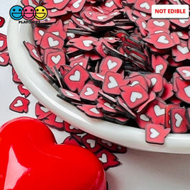 Heart Comic Book Speech Bubble Fimo Faux Sprinkle Mix Valentines Day Fake Bake Funfetti