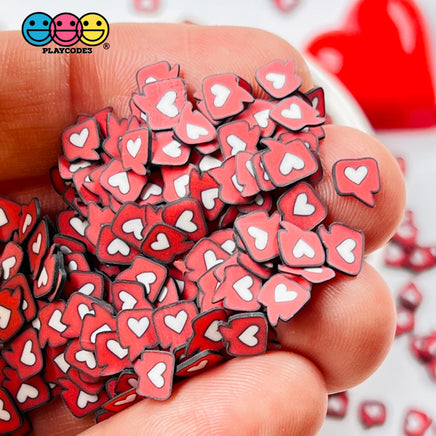Heart Comic Book Speech Bubble Fimo Faux Sprinkle Mix Valentines Day Fake Bake Funfetti