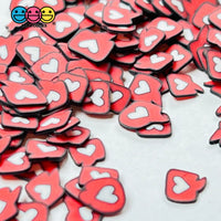 Heart Comic Book Speech Bubble Fimo Faux Sprinkle Mix Valentines Day Fake Bake Funfetti