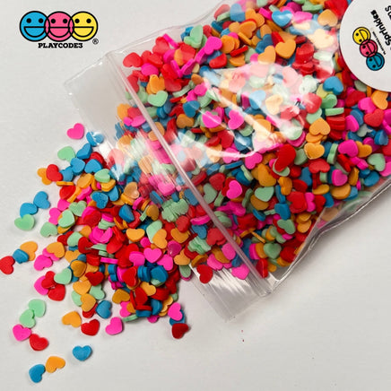 Heart Shape Fimo Rainbow Fake Clay Sprinkles Decoden Jimmies Funfetti Sprinkle