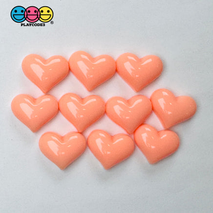 Heart Shape Flatback Charm Mini Valentine Red Peach Pink Chocolate Valentine’s Day Cabochons 9/10