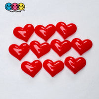 Heart Shape Flatback Charm Mini Valentine Red Peach Pink Chocolate Valentine’s Day Cabochons 9/10