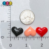 Heart Shape Flatback Charm Mini Valentine Red Peach Pink Chocolate Valentine’s Day Cabochons 9/10