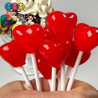 Heart Shape Lollipops Red Inlove Fake Candy Charm Valentines Day Charms Cabochons 10 Pcs Playcode3