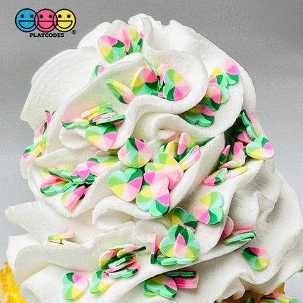 Heart Shape Spring Summer Flower Multi Color Mixes St Patrick Garden Fake Clay Sprinkles Decoden