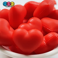 Heart Shaped 3D Red Hearts Charm Valentines Day Charms Cabochons 10 Pcs