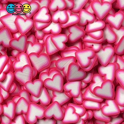 Heart Shaped Fake Sprinkles Fimo Red Hot-Pink Colors Bake Confetti Valentines Day Funfetti Playcode3