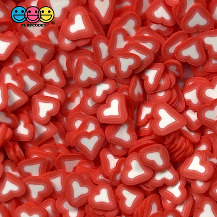 Heart Shaped Fake Sprinkles Fimo Red Hot-Pink Colors Bake Confetti Valentines Day Funfetti Playcode3