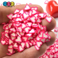 Heart Shaped Fake Sprinkles Fimo Red Hot-Pink Colors Bake Confetti Valentines Day Funfetti Playcode3
