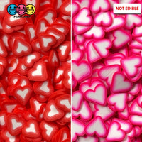Heart Shaped Fake Sprinkles Fimo Red Hot-Pink Colors Bake Confetti Valentines Day Funfetti Playcode3
