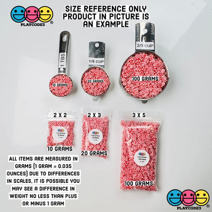 Heart Shaped Fake Sprinkles Fimo Red Hot-Pink Colors Bake Confetti Valentines Day Funfetti Sprinkle