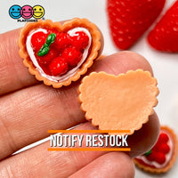 Heart Shaped Strawberry Pie Mini Decorated Strawberries Charm Valentines Day Charms Decoden