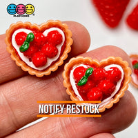 Heart Shaped Strawberry Pie Mini Decorated Strawberries Charm Valentines Day Charms Decoden