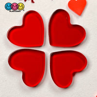 Heart Shaped Transparent And Solid Black Charms 3 Colors Cabochons 10 Pcs Charm