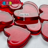 Heart Shaped Transparent And Solid Black Charms 3 Colors Cabochons 10 Pcs Charm