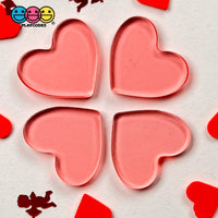 Heart Shaped Transparent And Solid Black Charms 3 Colors Cabochons 10 Pcs Charm