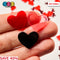 Heart Shaped Transparent And Solid Black Charms 3 Colors Cabochons 10 Pcs Charm