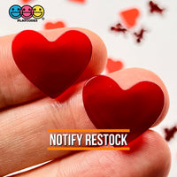 Heart Shaped Transparent And Solid Black Charms 3 Colors Cabochons 10 Pcs Red Charm