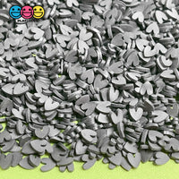 20/100G Hearts Black Fake Sprinkles Valentines Day Fimo Slices Decoden Jimmies 5Mm Playcode3 20